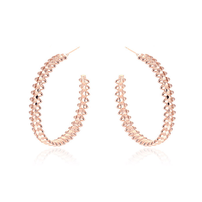 Large Textured 40MM Hoop Earrings